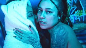 bbw lesbian playing with feet and pussy