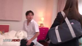 JAV Star Yuria Mano in Threesome with Gigantic Tit BJ & Cumshot