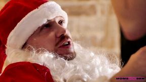 ”Hot Mom Sits On Santa's Lap”