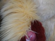 Pissing and cumming for you in fursuit