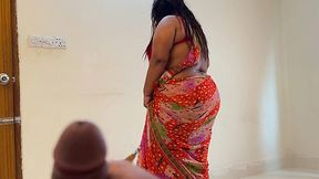 Thick Indian MILF gets distracted from cleaning by a husband’s hard cock