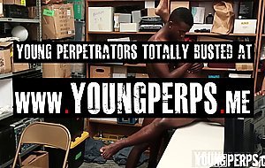 Young perp tagging mall property but guards caught him