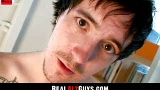 RealAltGuys.com - Lusty cock lover Johnny Draino plays with his fat dong and strokes