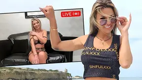 Beautiful MILF Shalina Devine oil massages her big boobs in solo masturbation session