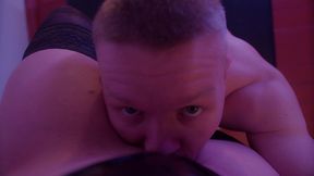 lecherous woman pegging her guy s and gets cum.
