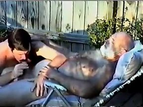 Young Man Sucks Off a Hairy Grandpa