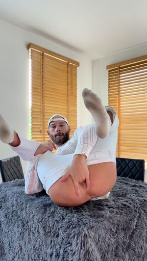 Greedy Bottom Deep Fuck with Huge Girth Dildo