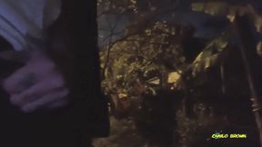 peeing and jerking my big uncut latino cock outdoors in public until i shoot a nice thick cum load and taste it