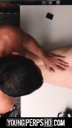 Skinny Straight Black Twink Fucked By Big White Gay Bear Cop   Clip 2
