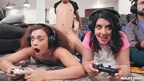 Game Fucking With The Gamers With Sarah Arabic, Willow Ryder And Willow Love