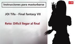 JOI hentai en espanol, Tifa te ha descubierto. Completo.