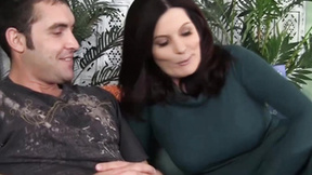 Big Boobed stepmum fucking in hot nylons