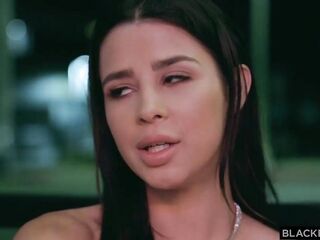 BLACKEDRAW Petite Smokeshow Kylie Rocket Gets Double-Teamed By 2 Biggest BBCs