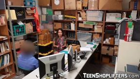 Teenage girl gets caught stealing and faces huge police cock