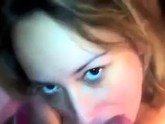 POV Nice tits blowjob followed by cumkiss