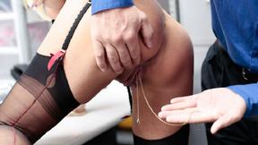 ”Milf Brittany submits to Officer Rusty for a deep cavity search”