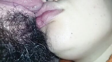Perverted Ebony Giant Lips French Kiss Cock Edging Handjob Cumshot