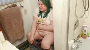 BBW Bathroom Desperation - Explosion and Farts