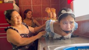 Snooping Maid Taught a Lesson by Penelope and Her Granny (wmv)