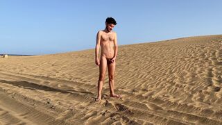 Pissing on the nude beach