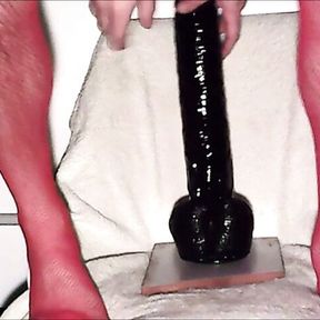 COMPILATION OF GIANT BLACK DILDO GOLIA 40 CM IN MY ANAL AND RED LINGERIE