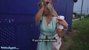 Public Sex, Big Tits Blonde Lily Joy Fucked in a Field