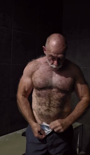 Flexing Hairy Muscle Bear