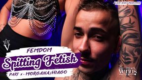 PT1 - The Ultimate Spit Play Ritual: Bound on His Knees for an Intense Goddess Slobber Session