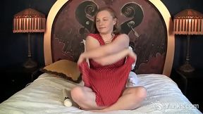 Shaved and horny Lili vibrates her delicious beaver to a satisfying climax