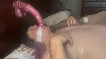 Large Dildo Cum Shot Quicky
