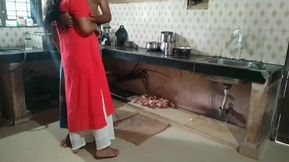 Malayali Couple Doing Blowjob in the Kitchen at Home
