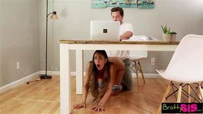 "Are You Okay Over There Seem Kind Of Distracted?" Step Sis Rides My Dick During Online Class
