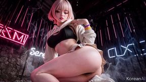 i left crimson finger marks on the graceful thighs of this arrogant eastern translator while my huge cock ruthlessly wrecked her dripping slit [ai]