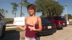 Sultry Brunette Shows Off Her Tits & Pussy Outdoors Solo