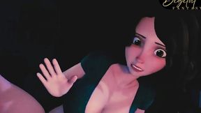 Step Daughter's Boyfriend Sneaks into Step Mom's Room, Fucks Her Hard in the Ass and Pussy