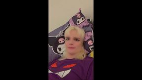 cutest femboy ever masturbating her kawaii dick wearing gengar shirt