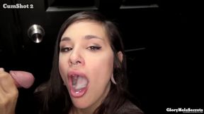 slim cumslut eats sperm 2nd visit