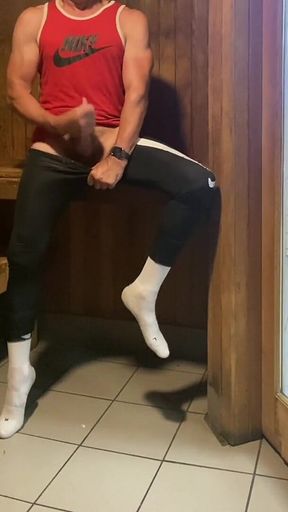 Dilf Jockdad87 Is Horned up in the Sauna Again!