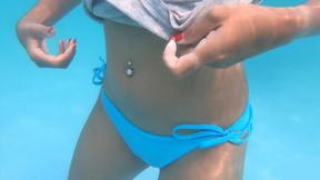 ”Asian amateur teen GF fun in the pool & horny sex after a shower”