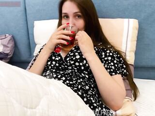 "Mother's Day" for a Young Stepmother ended with Stepson's semen on her cunt