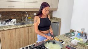 Compilation of Allison's Best Fucks in the Kitchen, Cuckolding Her College Boyfriend