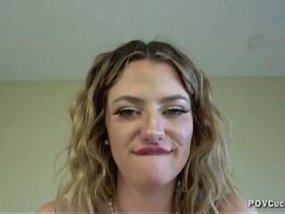 Sexy wife cuckolds u and gives u a pov oral sex and seduces u into watching her screw other boyz during the time that u see and puts u in chastity whilst that babe humiliates u with your shlong in chastity creampie eating facesitting