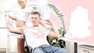 Olivia Devine can't keep her eyes off of Thomas J. Even though he is busy with his phone, he is
