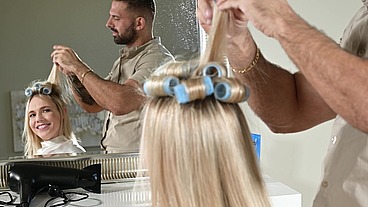 Nympho Blonde Rebel Rhyder Takes DP Slamming At The Hairdressers GP2843