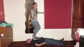 Sophie Dancing On Her Slave In Sneakers