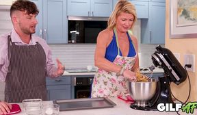 pretty petunia baking cookies and investing in gilf pussy with pretty petunia