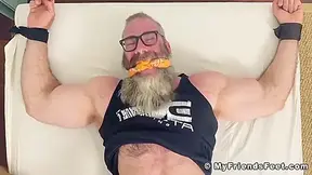 Bearded Hairy Hunk Stepdaddy Rick Has His Bare Feet Tickled