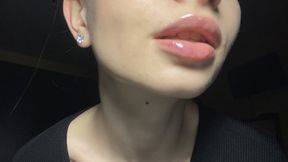Wet lipgloss kisses