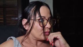 Curious Stepmom Watches TV and Sucks Stepson's Cock