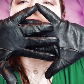 ASMR: my VERY old vegan-leather gloves (Arya Grander) SFW sounding fetish video